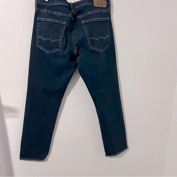 American Eagle Mens Jeans Dark Wash 34x32 Slim Straight Extreme Flex EUC Preppy - Picture 6 of 12